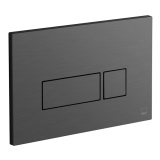 Cutout image of Vado Brushed Black Square Dual Flush Plate